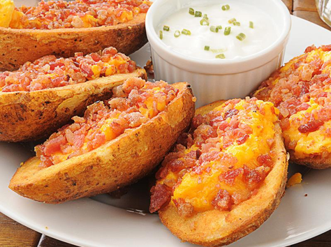 Cheesy Potato Skins - | Welcome to Prairie Farms