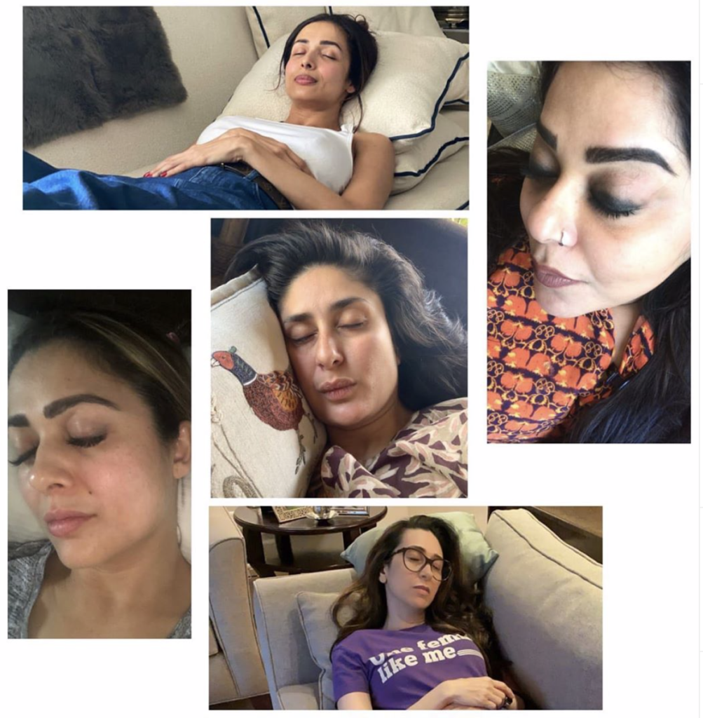 Malaika Arora and friends sleeping