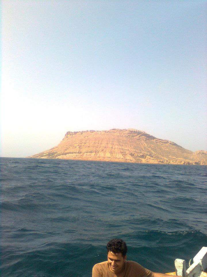 Churna Island seen from the Arabian Sea