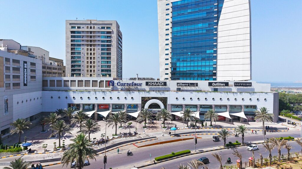 Dolmen Mall Clifton and the surrounding towers, Karachi