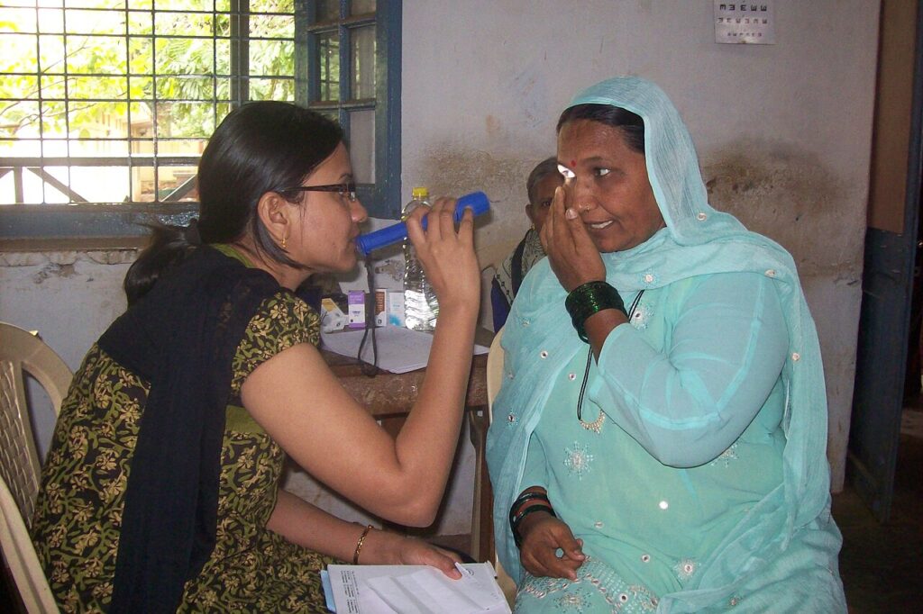 An eye examination
