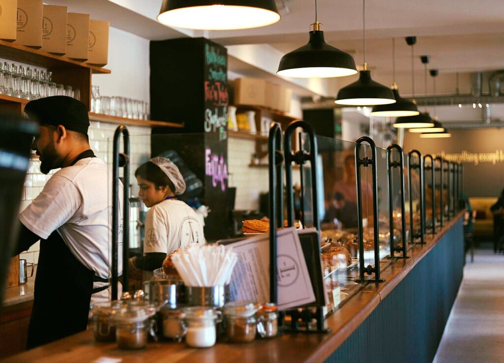Inside a café counter in Blue Area, Islamabad
