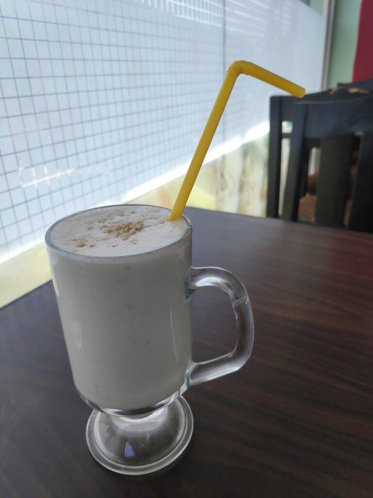 A glass of lassi