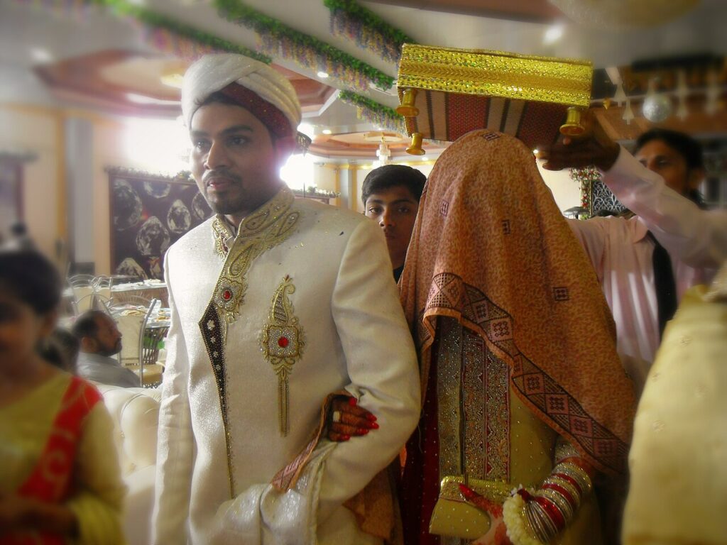 A bride’s rukhsati at a Pakistani wedding