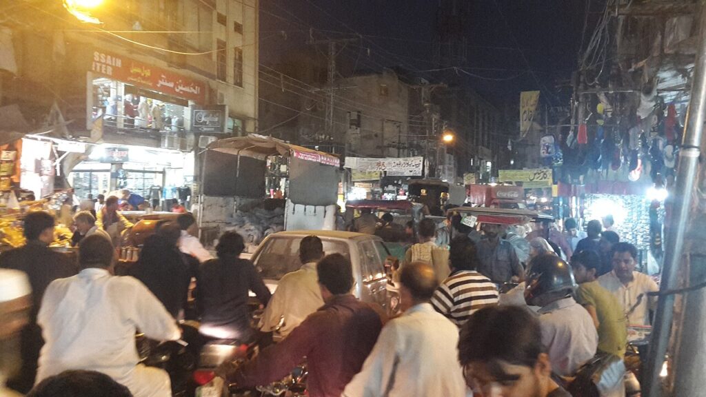 A bazaar in Lahore